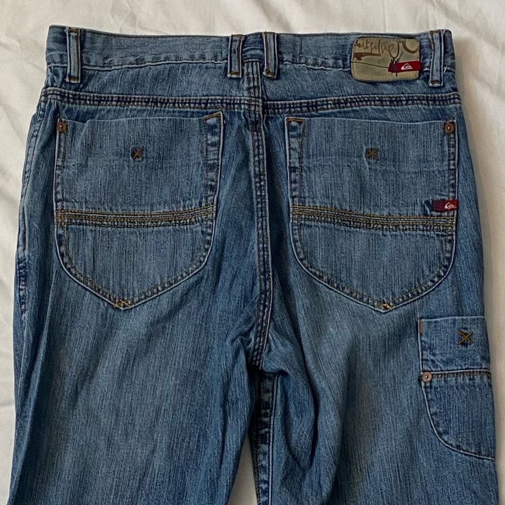 VTG 00s Quiksilver Men's Blue Jeans, QuikJean, 29x29, Relaxed Straight Leg - Picture 2 of 9